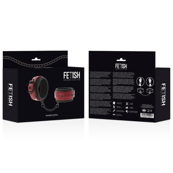 VEGAN LEATHER HANDCUFFS WITH NEOPRENE LINING - Image 7