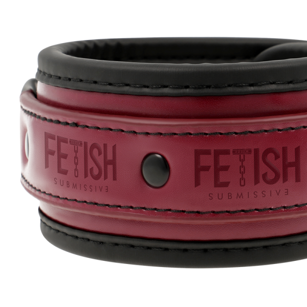 VEGAN LEATHER HANDCUFFS WITH NEOPRENE LINING - Image 3