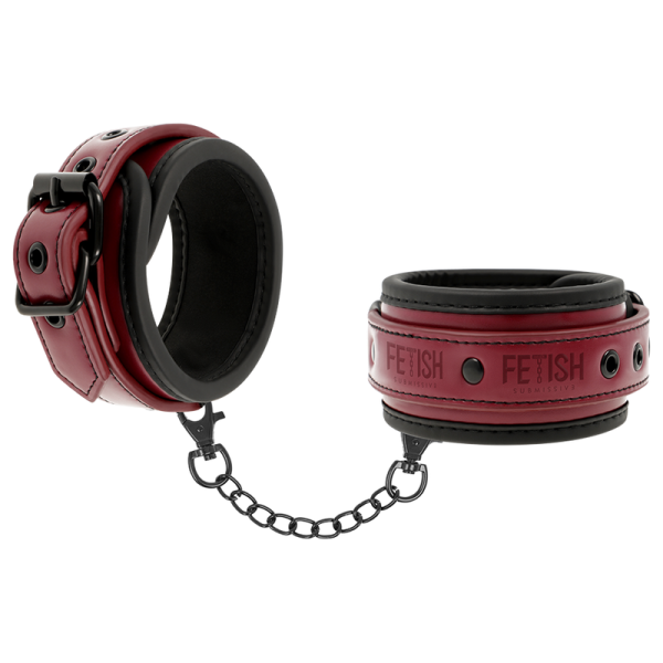 VEGAN LEATHER HANDCUFFS WITH NEOPRENE LINING - Image 2