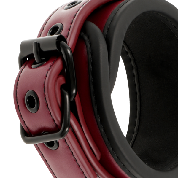 VEGAN LEATHER ANKLE HANDCUFFS WITH NEOPRENE LINING - Image 5