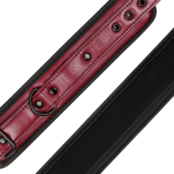 VEGAN LEATHER ANKLE HANDCUFFS WITH NEOPRENE LINING - Image 6