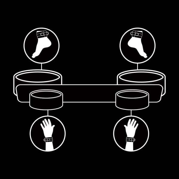 Fetish Submissive - Bondage Spreader Bar With Noprene Lining