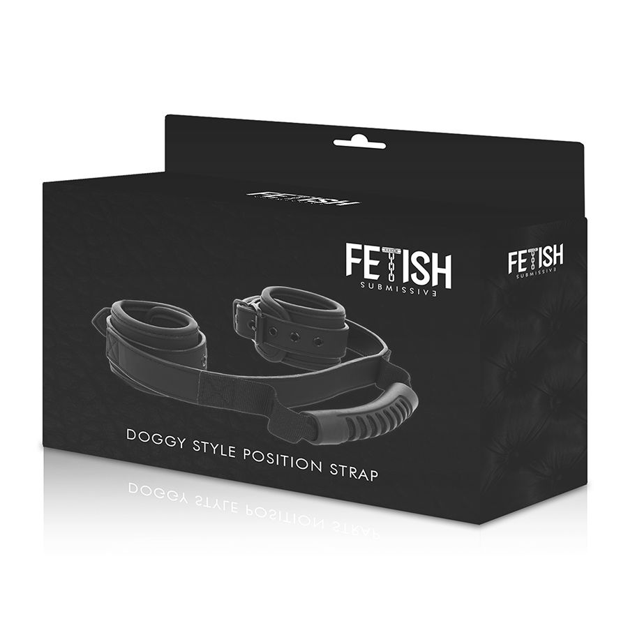 Fetish Submissive - Noprene Lining Handcuffs With Handle - Image 10